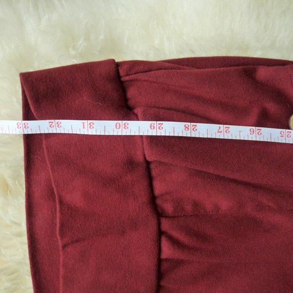 Longsleeve Cowl Neck Sweater Tunic, Burgundy - Picture 5 of 8